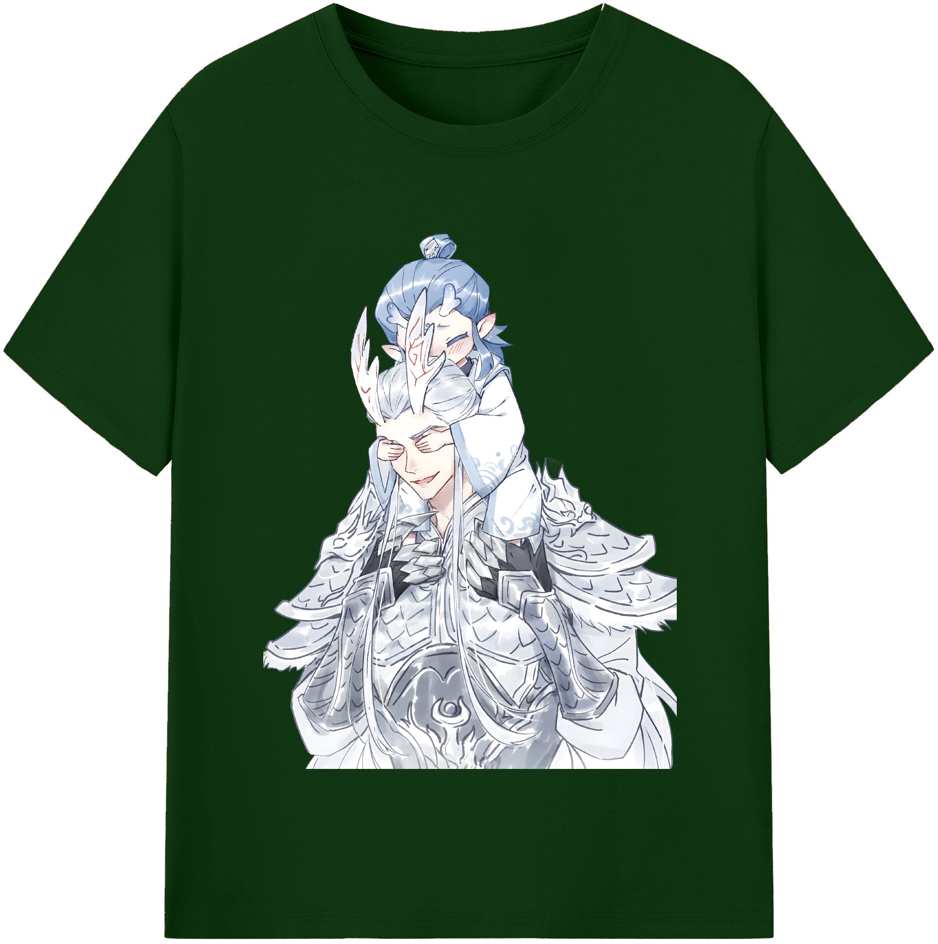 （画像用） Ne Zha 2 ナタ 魔童の大暴れ 綿100％半袖Tシャツ（フロントプリント）